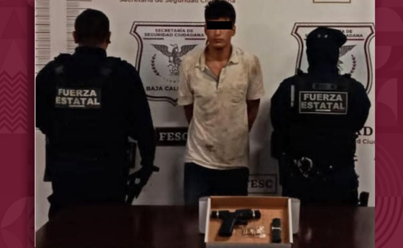Cae joven en posesión de arma de fuego en la Sanchez Taboada