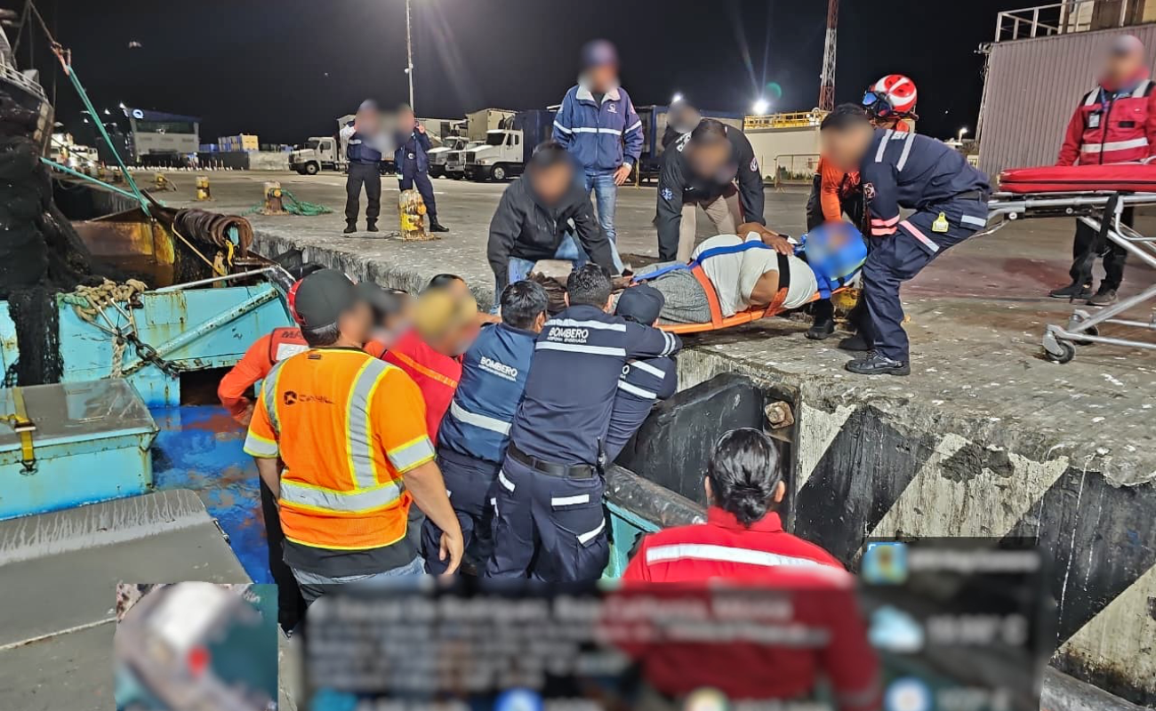 Evacúa Marina a tripulante inconsciente de buque pesquero