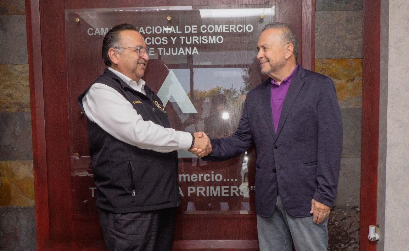 Fernando Castro Trenti y Olivaldo Paz tejen alianza por un comercio más fuerte en Tijuana