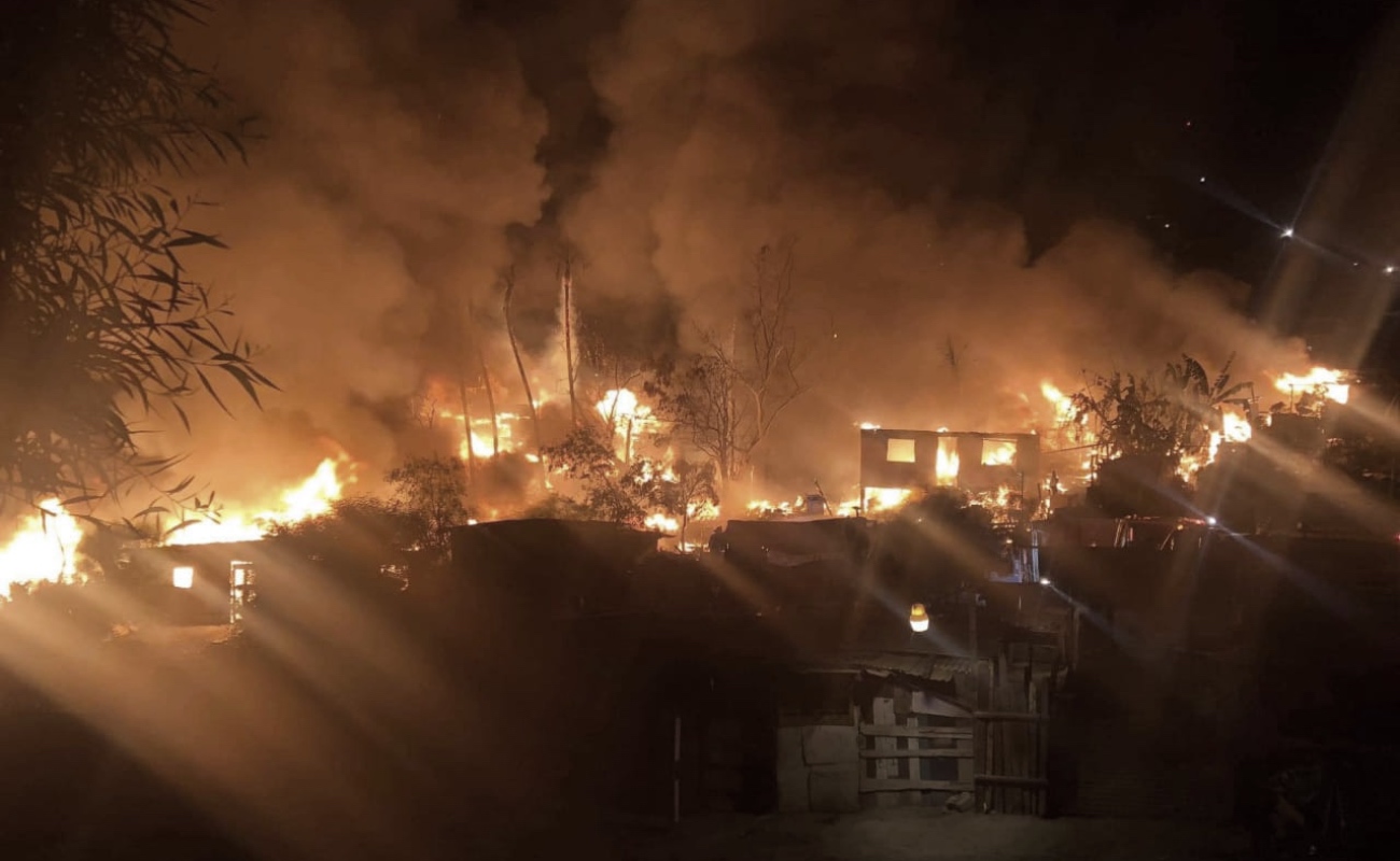 Incendio deja sin vivienda a diez familias en Otay