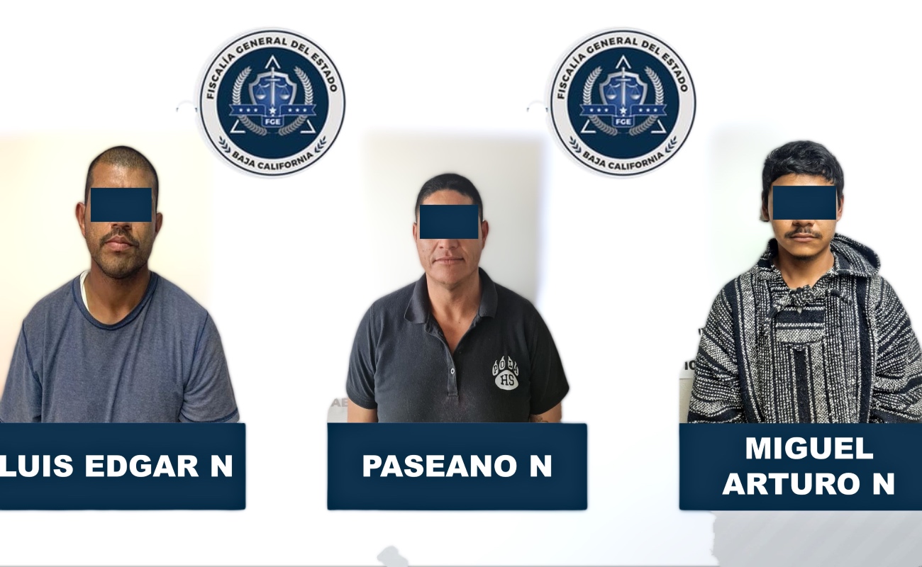 Capturan a tres acusados de robos cometidos en Ensenada