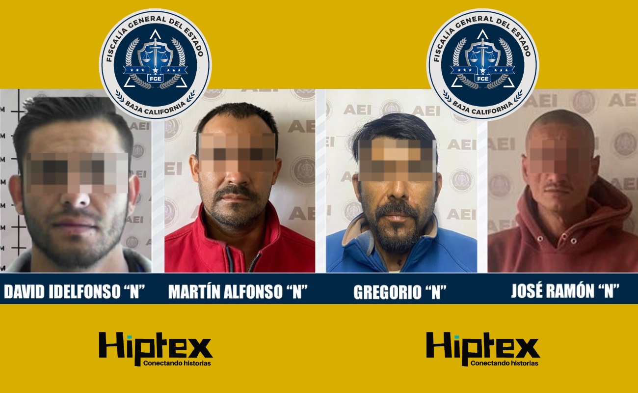 Detienen a cuatro sujetos acusados de diversos delitos en Ensenada