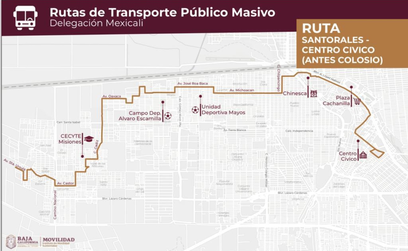 Reactiva IMOS la ruta de transporte público “Colosio” en Mexicali