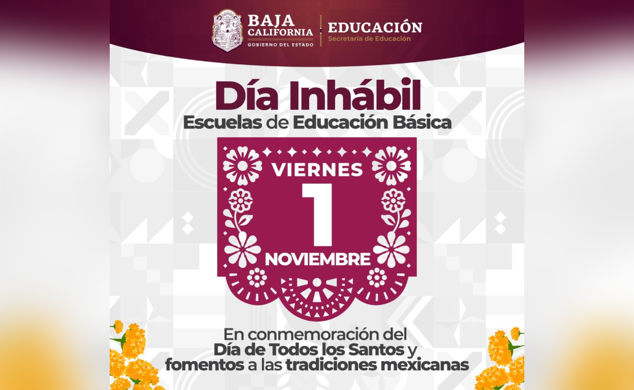 Sin clases este viernes para educación básica en Baja California