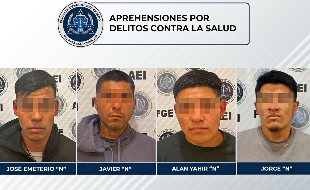 Capturan a cuatro narcomenudistas prófugos de la justicia