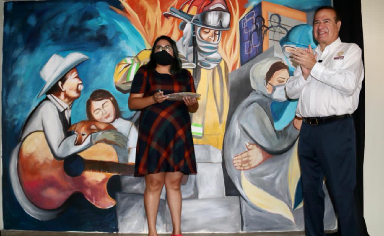Honran a los “Héroes de la Pandemia” con un mural en Palacio Municipal