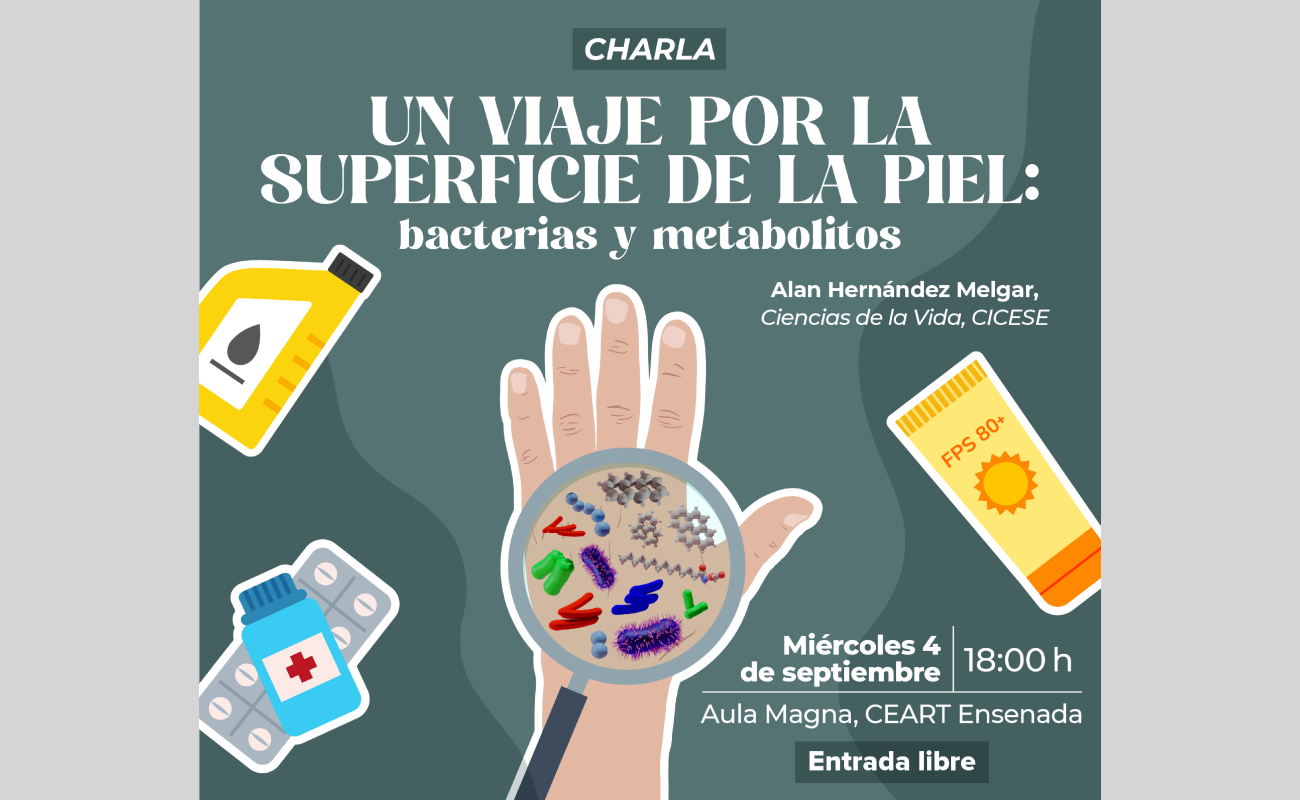 Invitan a la charla “Un viaje por la superficie de la piel: bacterias y metabolitos”