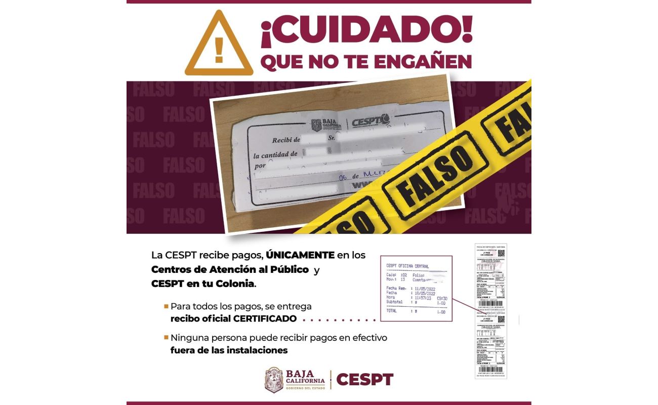Advierte CESPT a ciudadanía sobre falsos cobradores