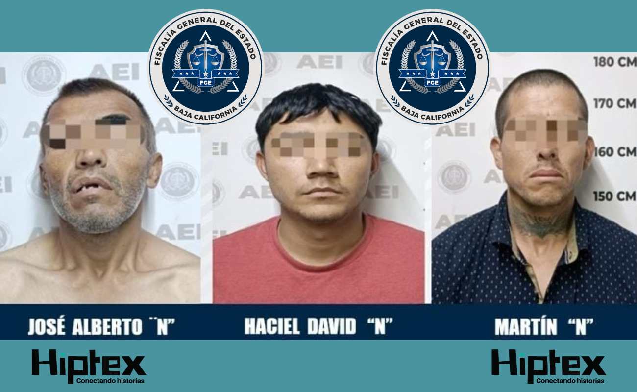 Arrestan a tres buscados por robo a comercio en Ensenada