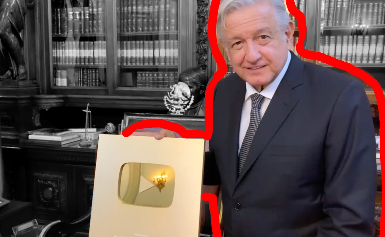AMLO es ya oficialmente un "influencer" y presume Botón de Oro de YouTube