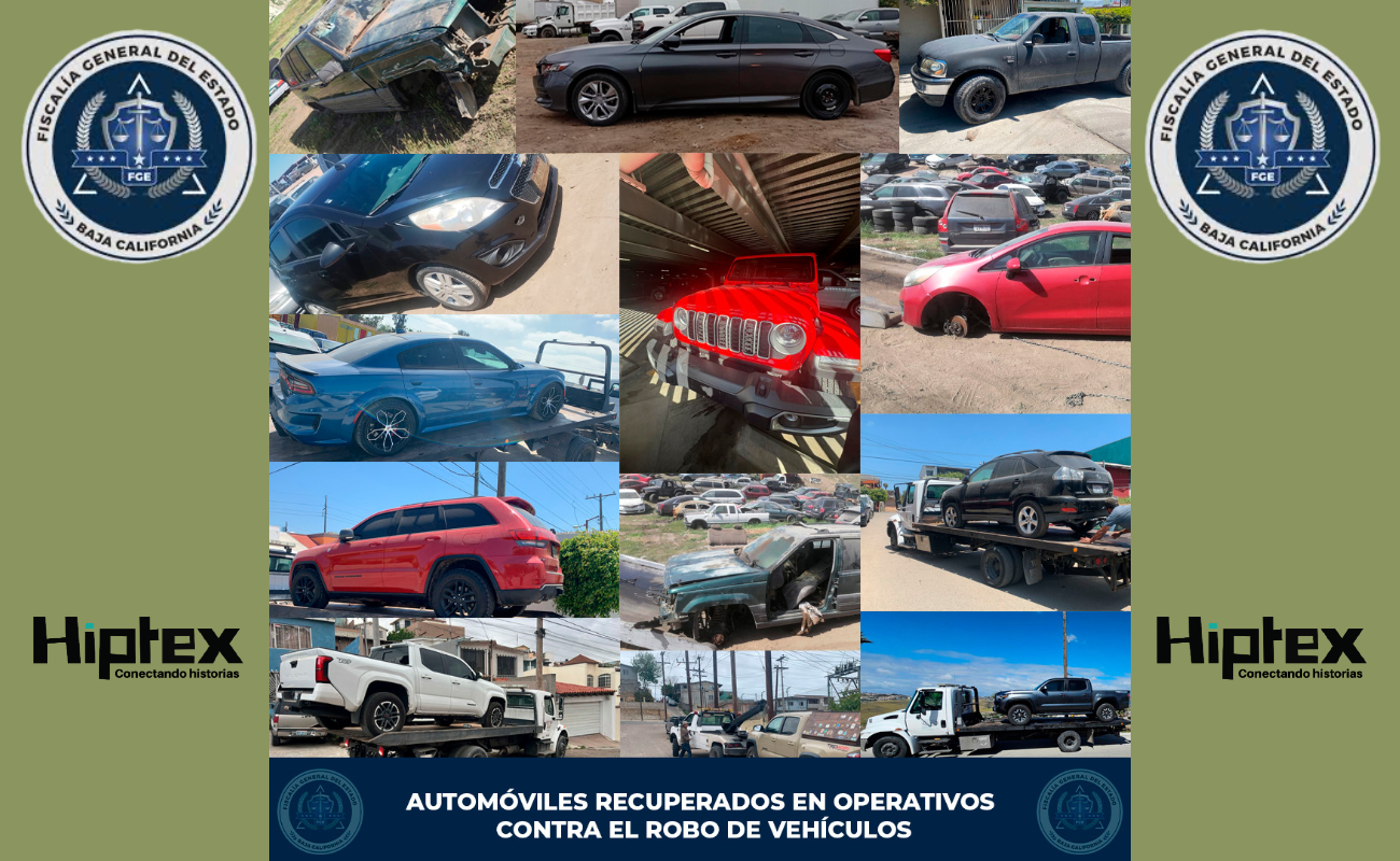 Recuperan 10 vehículos con reporte de robo en Tijuana