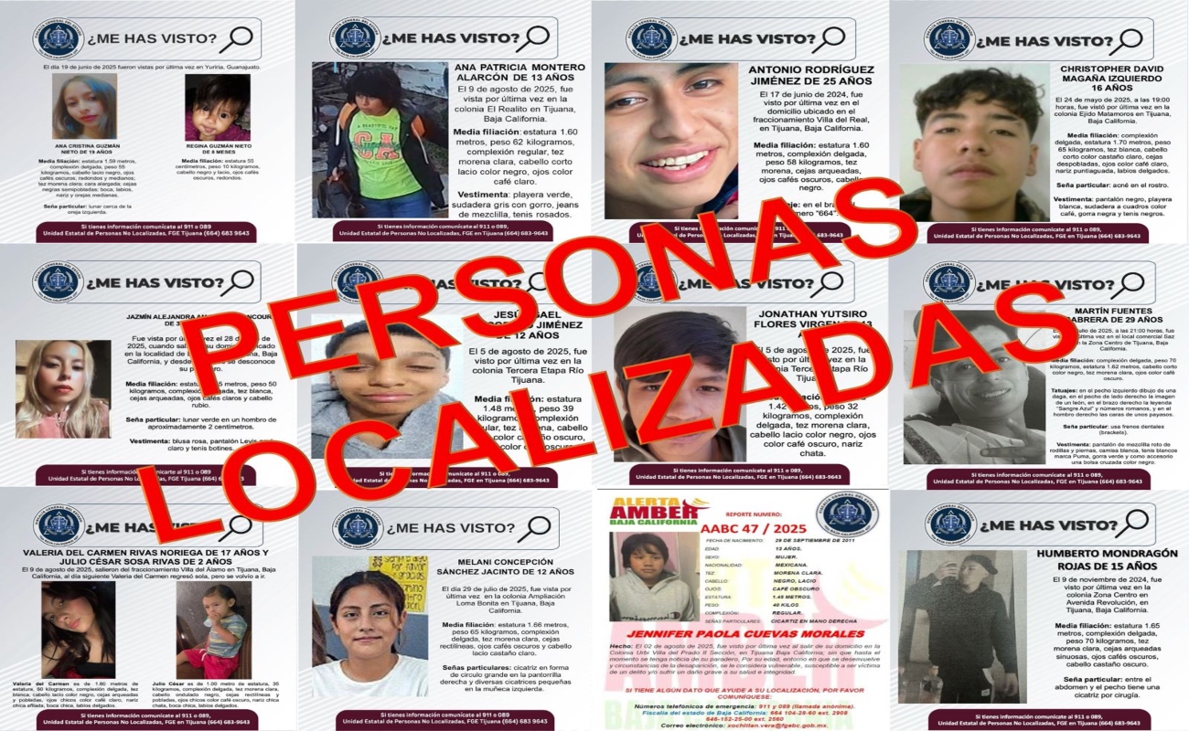 Localiza FGE a 14 personas reportadas desaparecidas