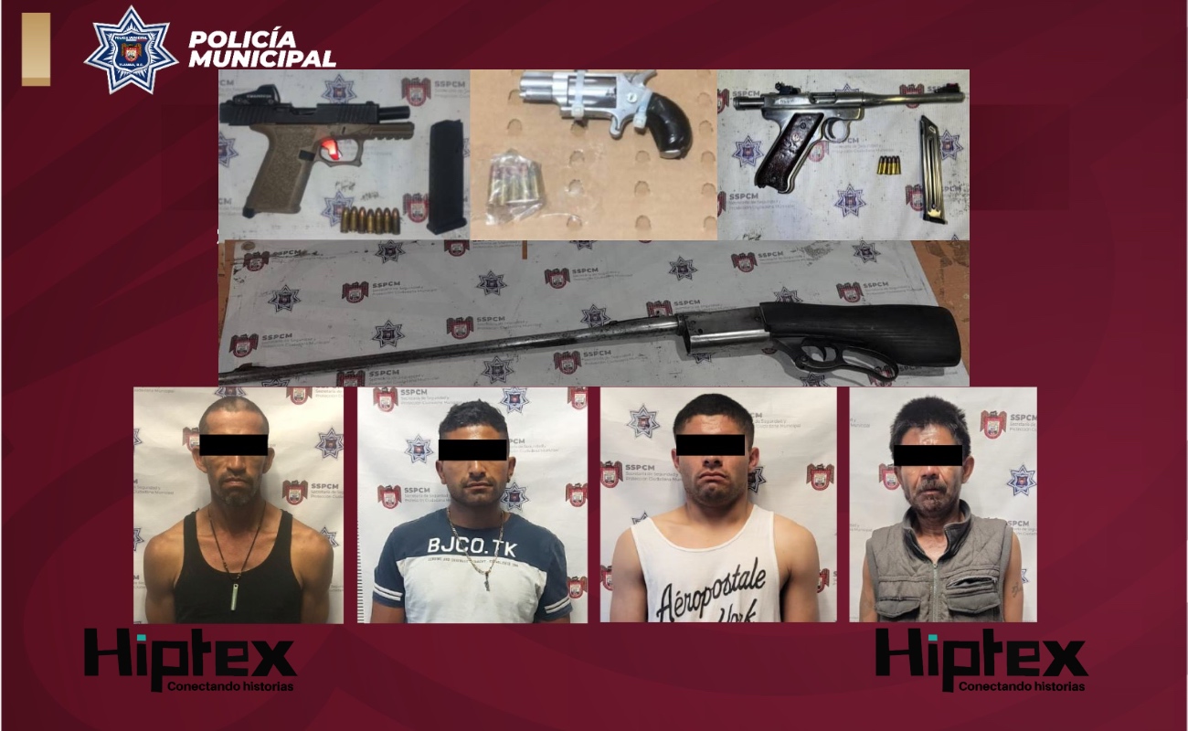 Hombres armados son detenidos por la Policía Municipal de Tijuana