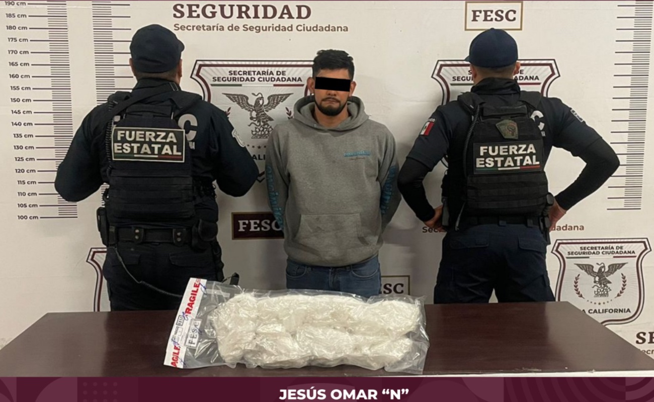 Aseguran 9 kilos de metanfetamina en Tijuana; hay dos detenidos