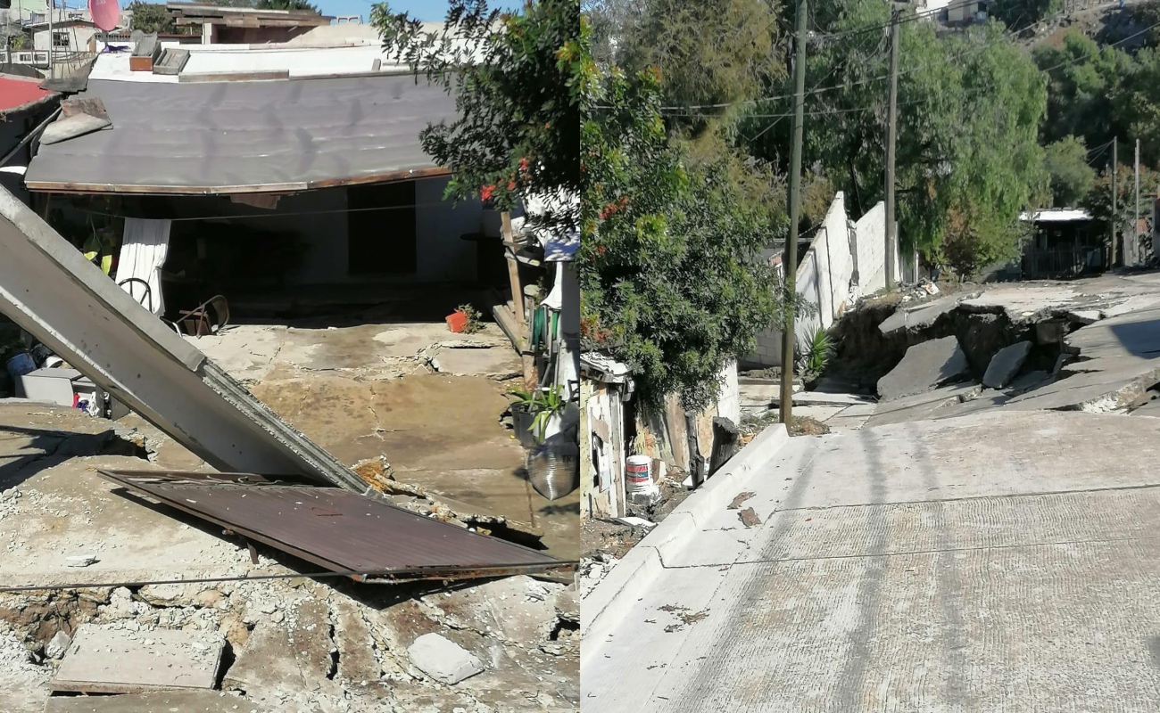 Van 30 casas afectadas por deslizamiento de tierra en la colonia Tres de Octubre