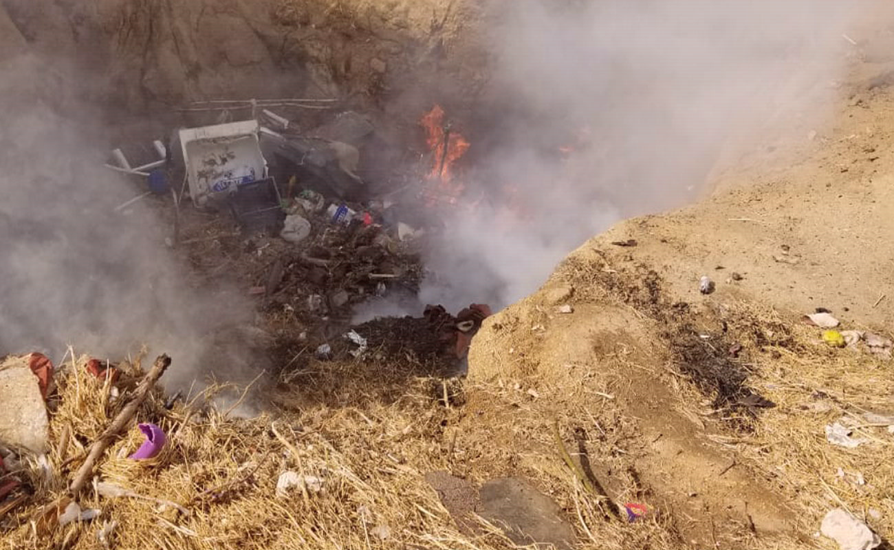 Hasta 742 mil pesos de multa por quemar basura a cielo abierto en Tecate