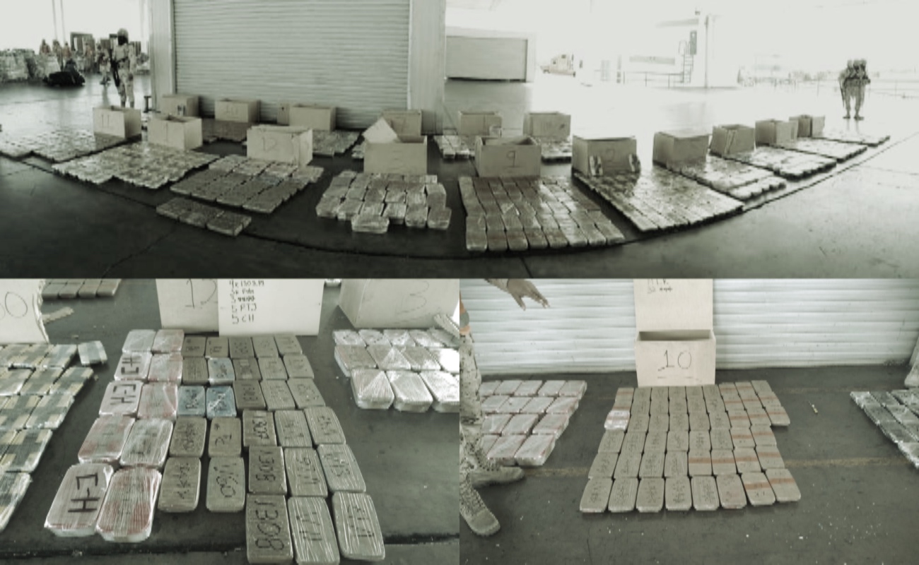 Descubren soldados 523 kilos de drogas