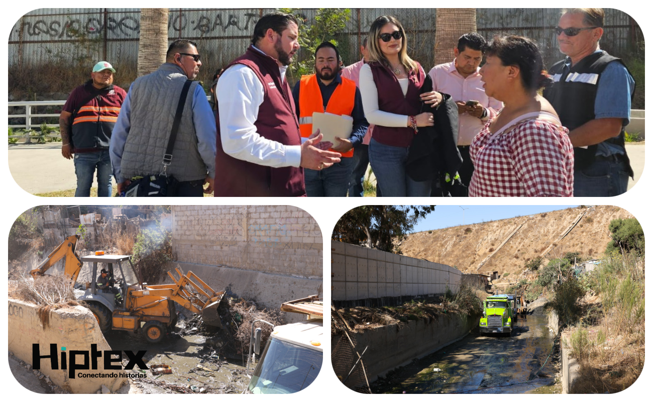 Supervisa alcalde Ismael Burgueño trabajos de limpieza y mantenimiento en tanques desarenadores de Tijuana