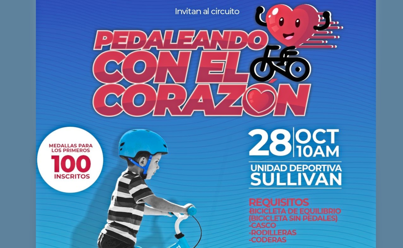 Invita Gobierno de Ensenada a rodada infantil “Pedaleando con el Corazón”