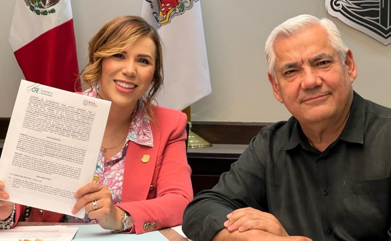 Firma Marina del Pilar subsidio eléctrico para Baja California