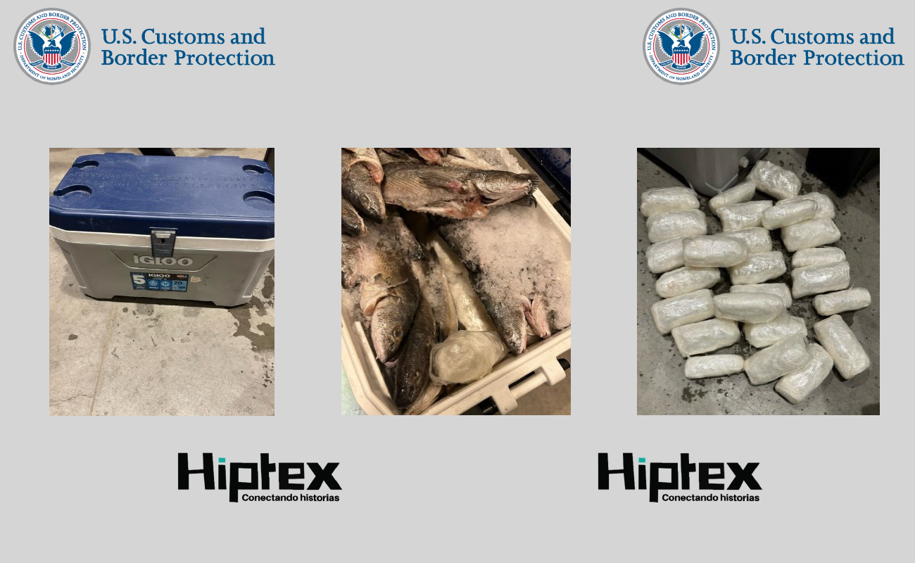 Agentes de CBP decomisan metanfetamina en una hielera llena de pescado