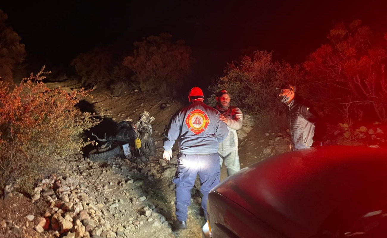 Rescatan a motociclista extraviado en El Topo, de Tecate