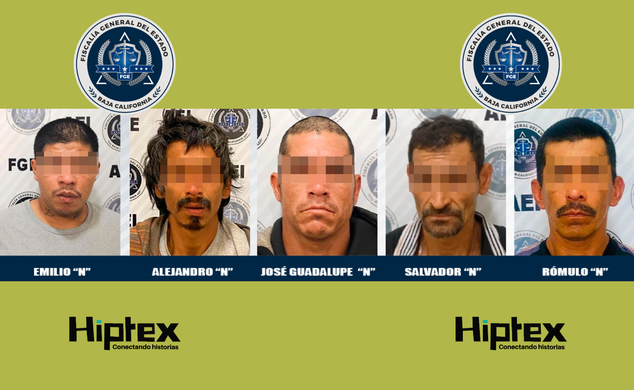 Arrestan a cinco prófugos de la justicia por narcomenudeo y robo de vehículo