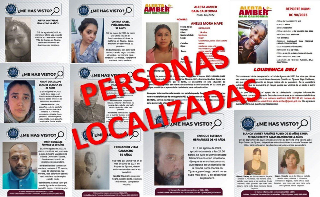 Localizan a once personas desaparecidas en Tijuana
