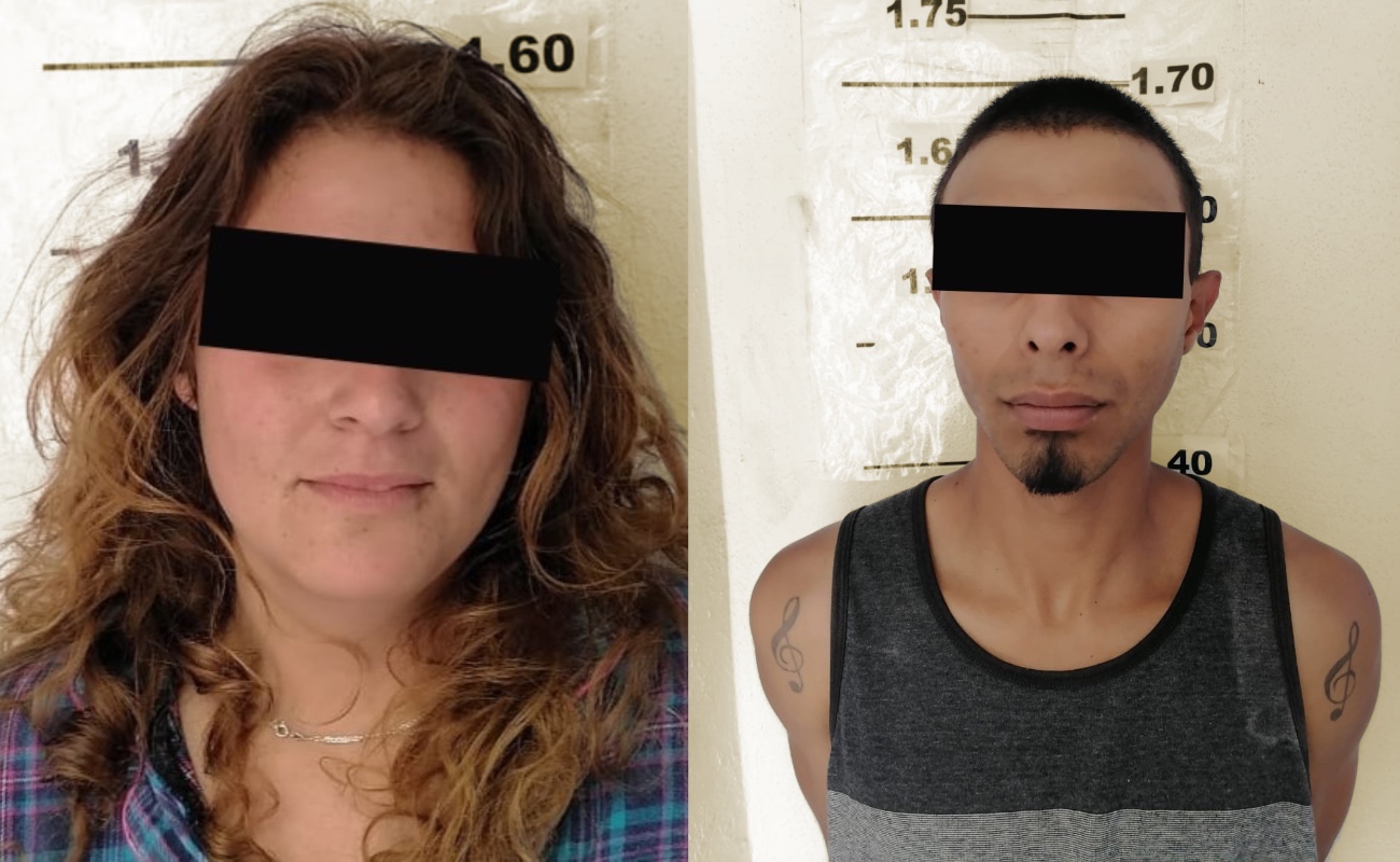 Detienen a pareja de narcomenudistas con metanfetamina