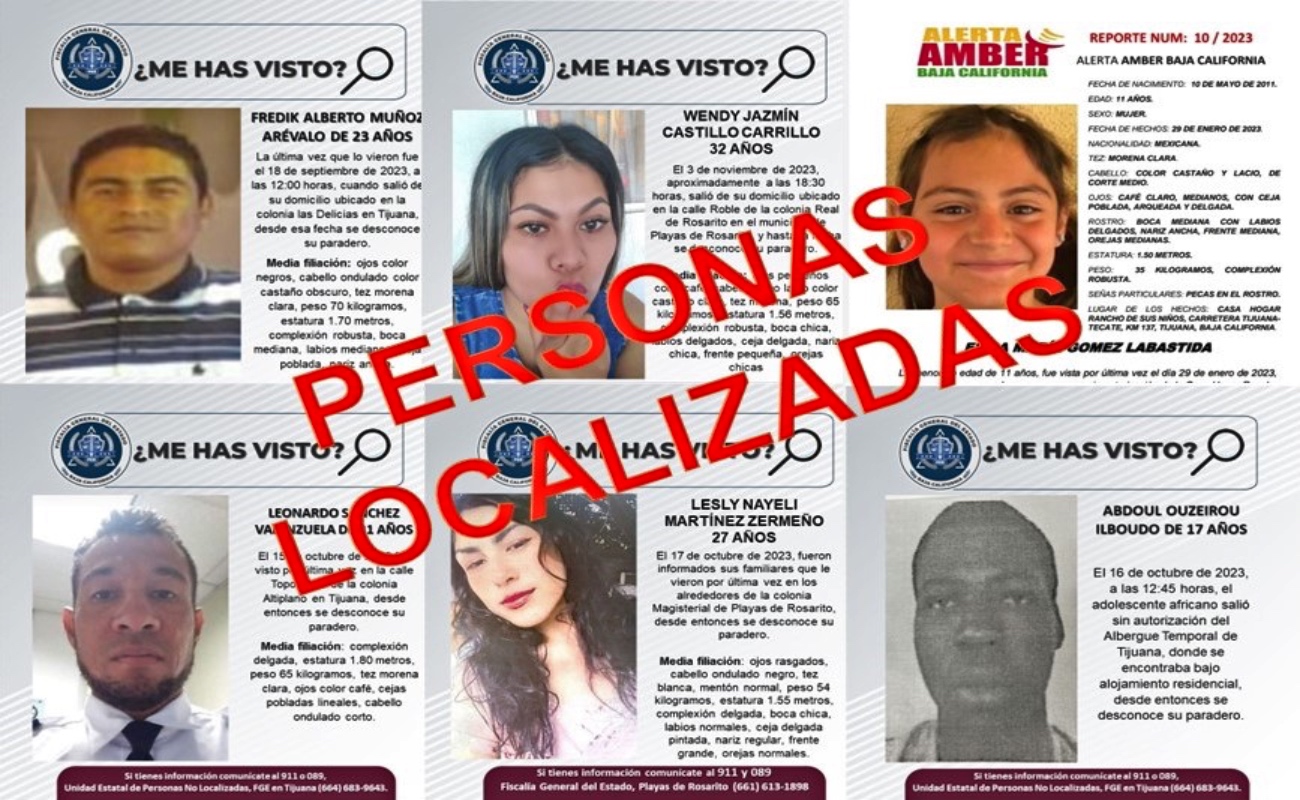 Localizan a seis personas reportadas como desaparecidas en Tijuana