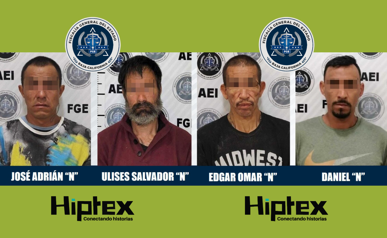 Aprehende FGE a cuatro narcomenudistas en Tijuana