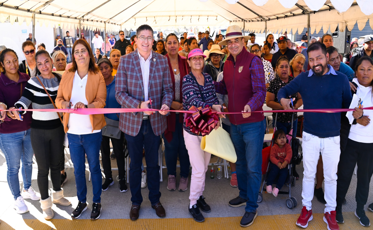 Invierte Ayuntamiento más de 20 millones de pesos en obras de pavimentación en ejido Mariano Matamoros