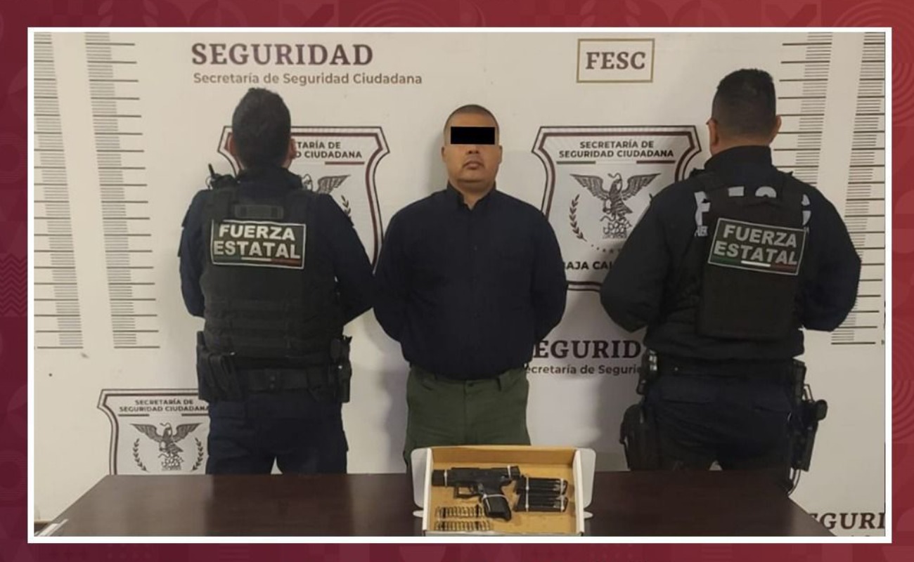 Detiene FESC a hombre armado tras denuncia ciudadana en Tijuana
