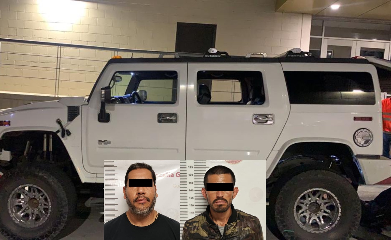 Detienen a dos sujetos en una Hummer con reporte de robo