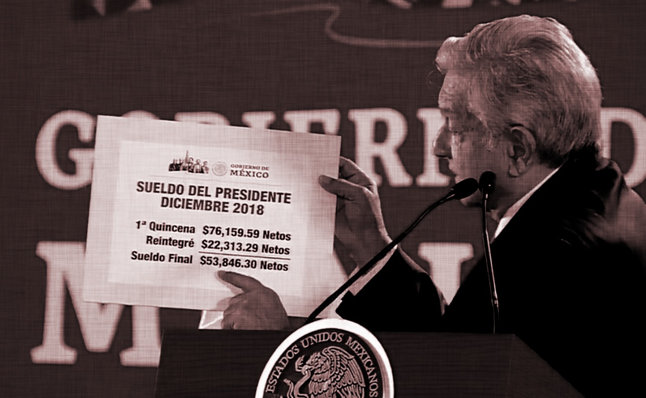 López Obrador cobra  su quincena y devuelve más de 22 mil pesos
