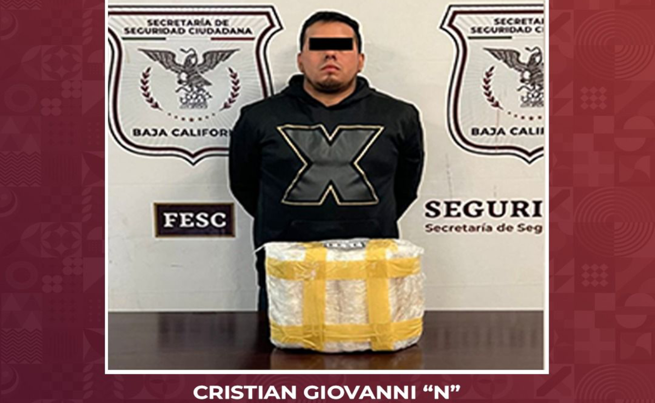 Incauta Fuerza Estatal 8 kilos de metanfetamina en Tijuana