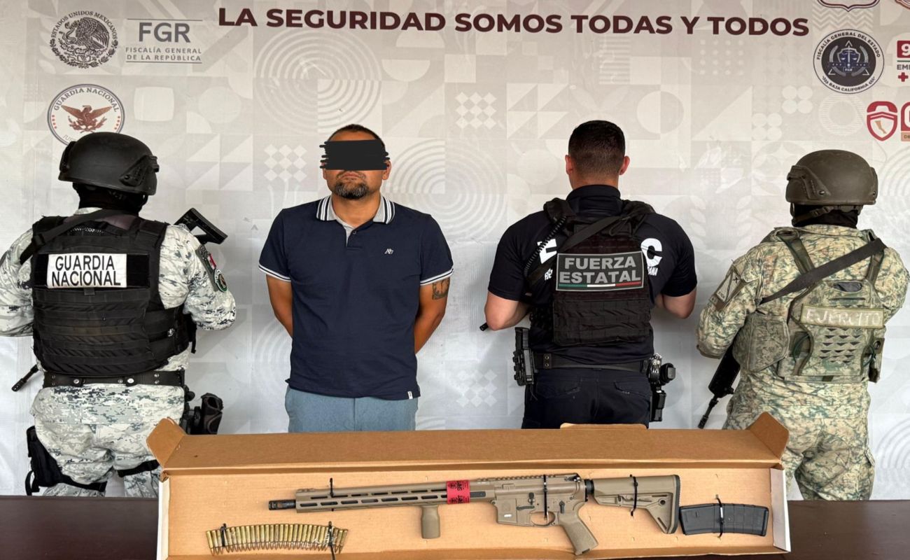 Detiene FESC en valle de Mexicali a el “Lincon”, objetivo prioritario; asegura arma de fuego y vehículo