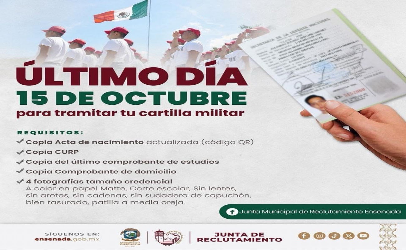 Última oportunidad para tramitar la precartilla militar: CAM