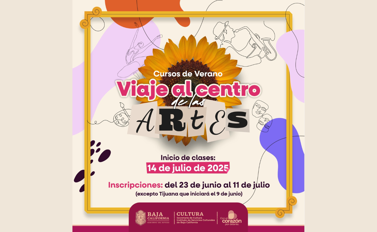 Abren inscripciones para cursos de verano “Viaje al centro de las artes” en Baja California