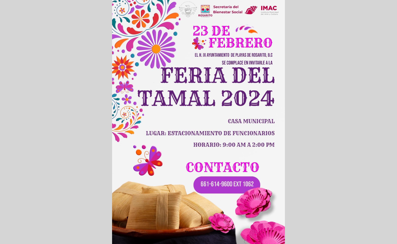 Invita Gobierno Municipal a la Feria del Tamal este viernes