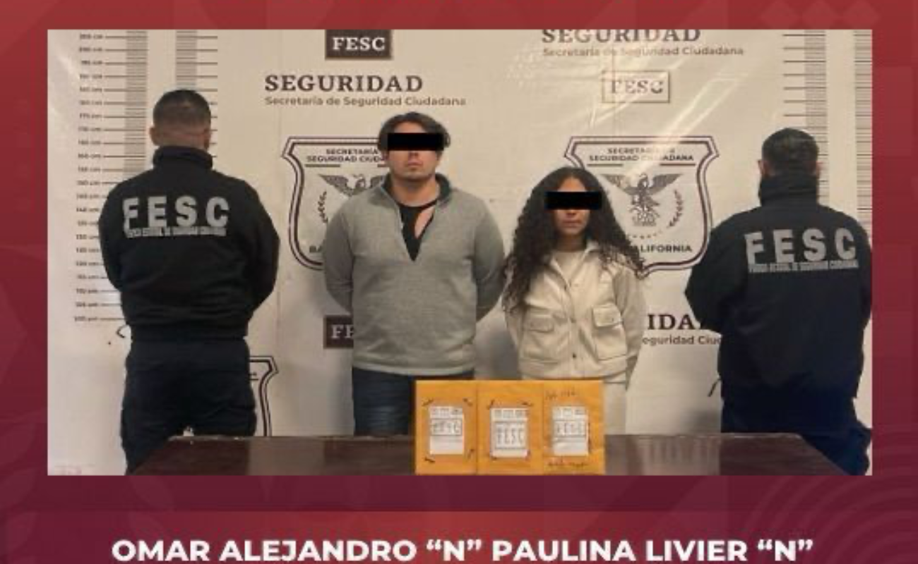 Detienen a pareja con cocaína