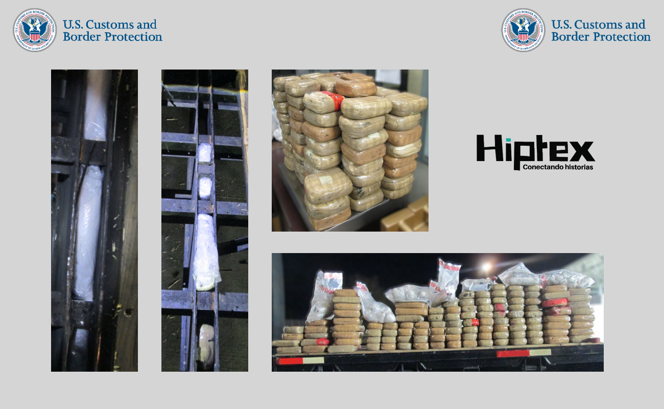 Descubre CBP más de 500 libras de metanfetamina ocultas en una plataforma de un remolque
