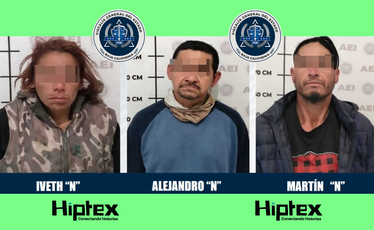 Una mujer y dos hombre aprehendidos en Tijuana por delitos contra la salud