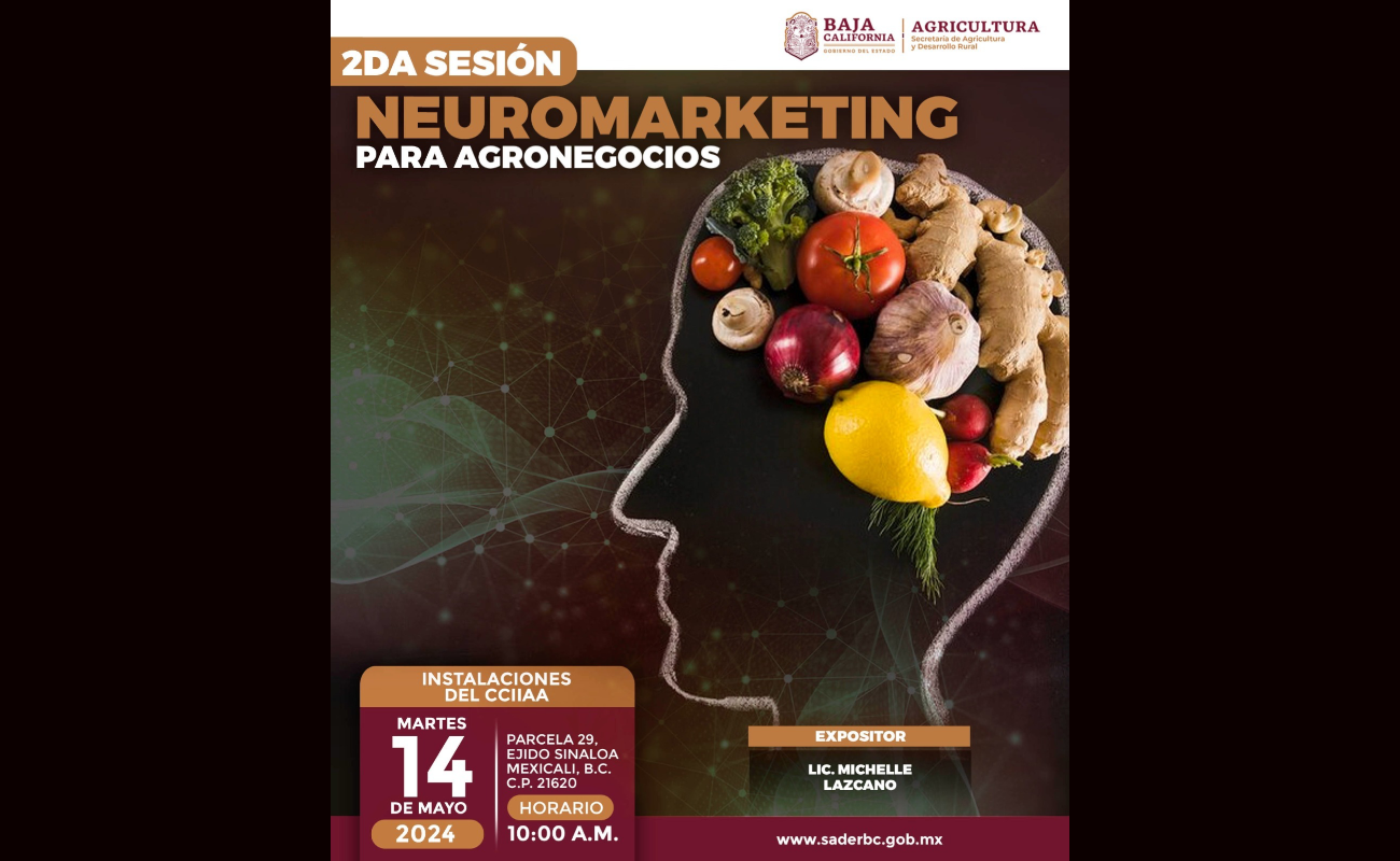 Invita SADERBC a segunda sesión del taller Neuromarketing para agronegocios