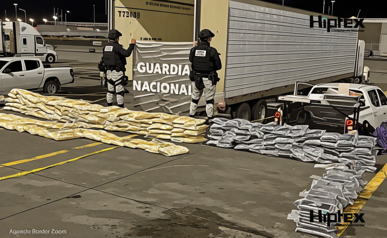 Asegura Guardia Nacional 597 kilos de droga sintética; metanfetamina y cocaína en Aduana de Otay