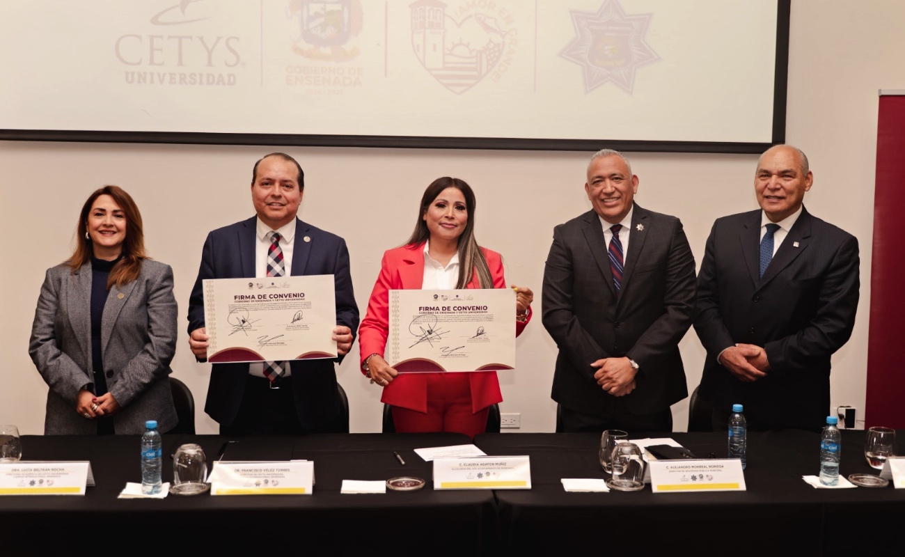 Firman Gobierno y Convenio Cetys Universidad para capacitar a agentes de la DSPM