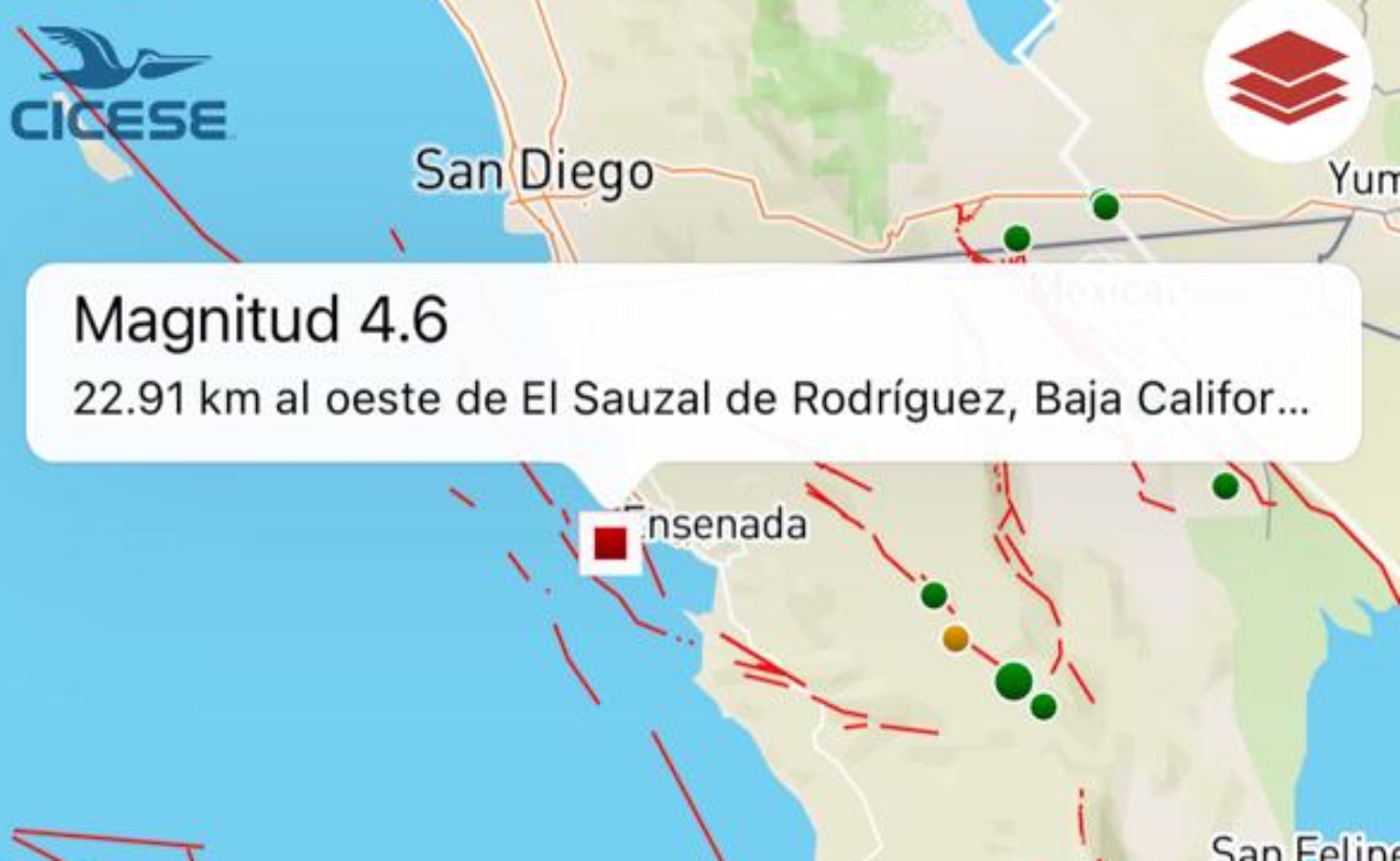 Reportan un derrumbe en la carretera Ensenada - Tijuana a causa del sismo