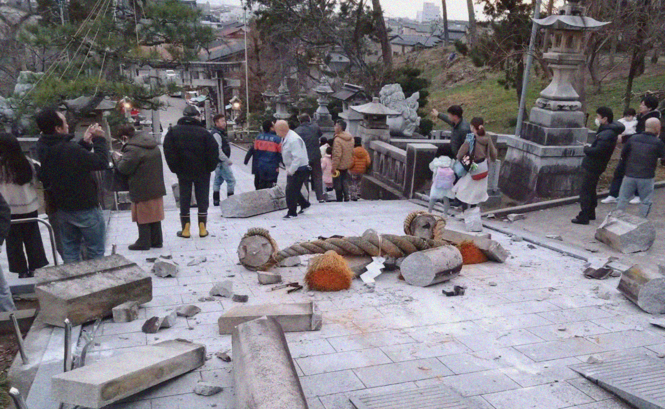 Personas atrapadas bajo escombros y alerta de Tsunami deja terremoto en Japón