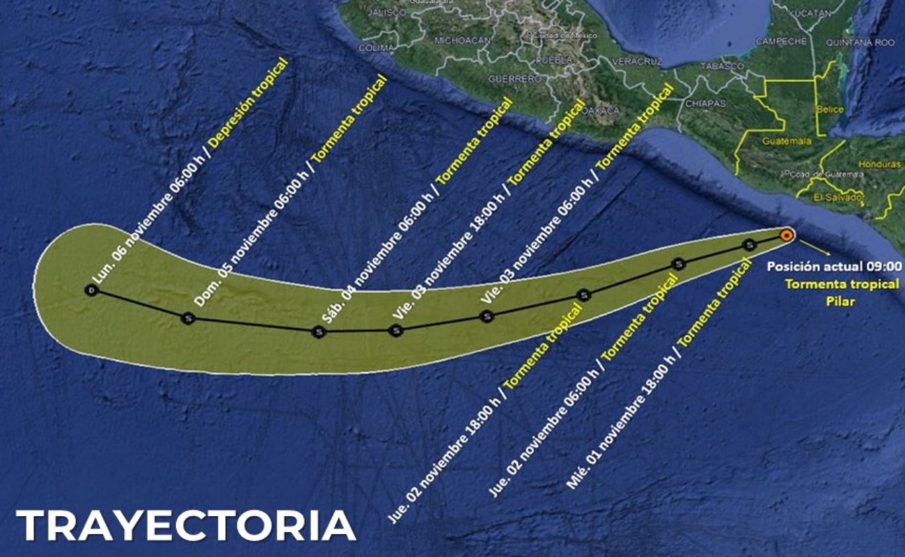 Alerta de lluvias torrenciales por tormenta tropical “Pilar”