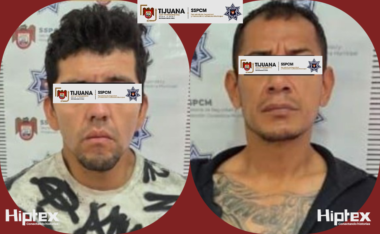 Asegura la Policía Municipal de Tijuana a dos individuos en posesión de droga